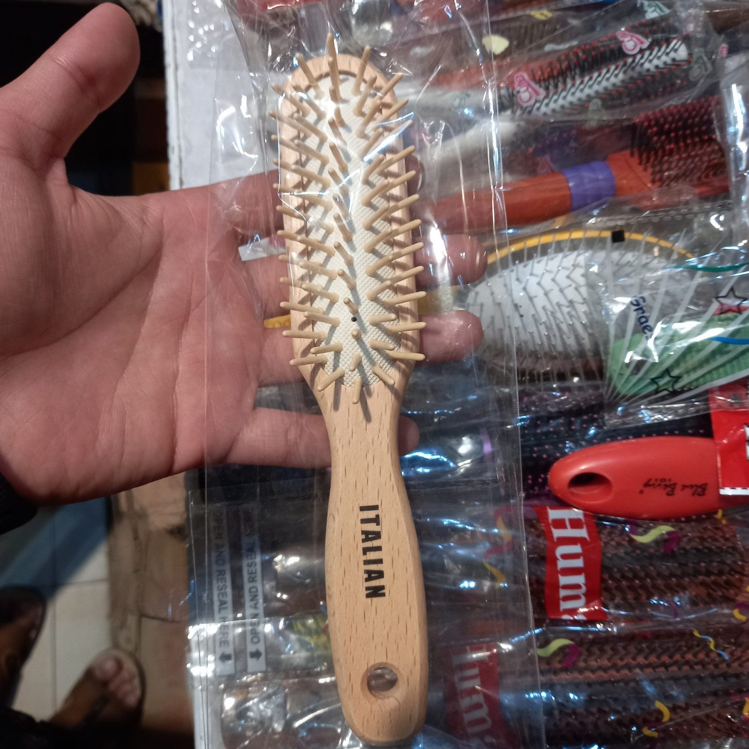 Wooden Paddle Hair Brush For Girls Professional Hair Brush Miny