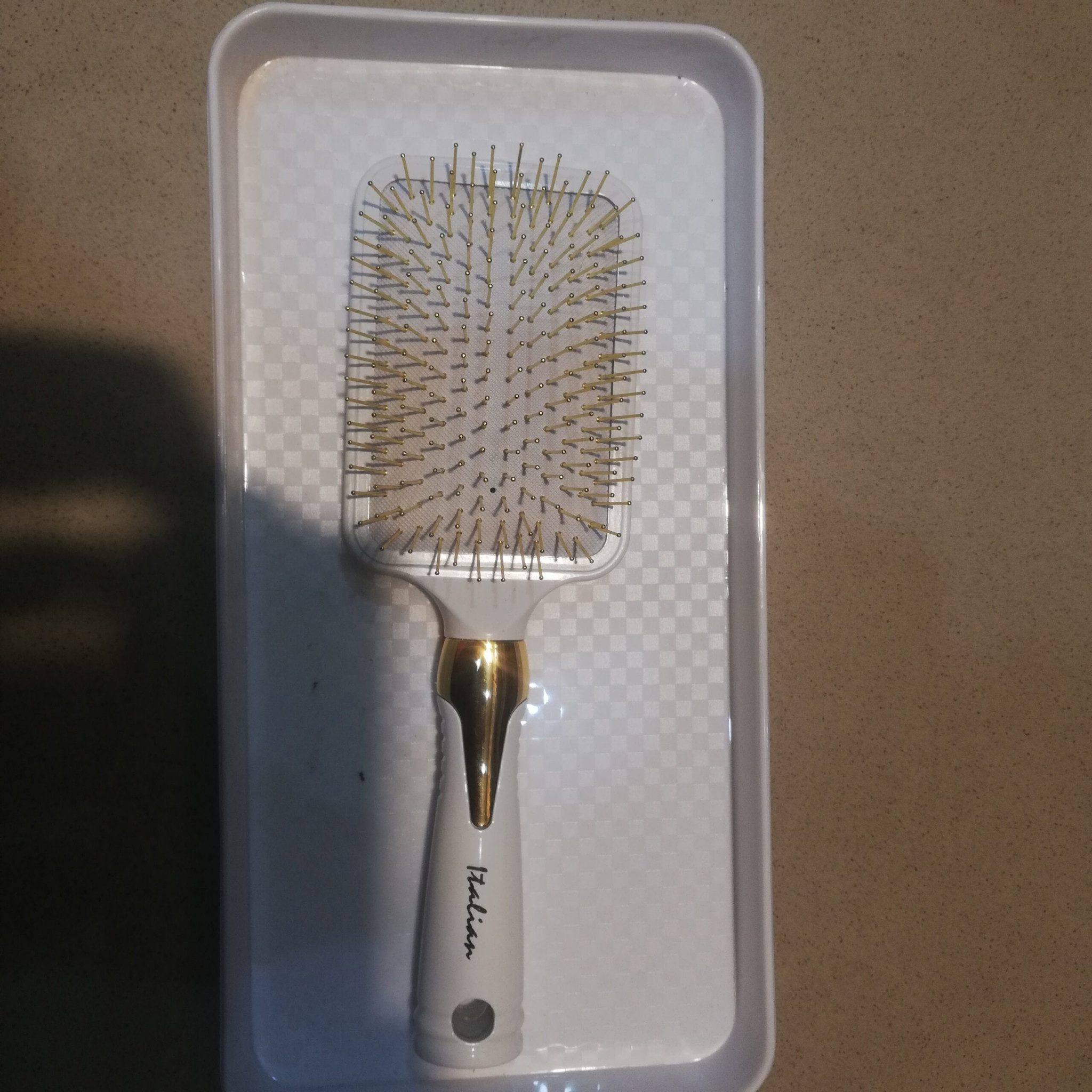 White Paddle Hair Brush For Girls Professional Hair Brush Miny