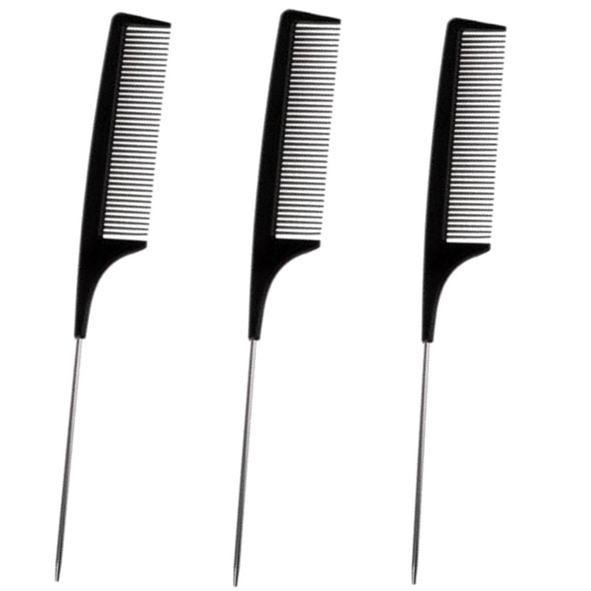 Stainless Steel Tail Comb - Professional Hair Styling & Wig Salon Pin Tail Tool (23cm, Unisex, Anti-Static)