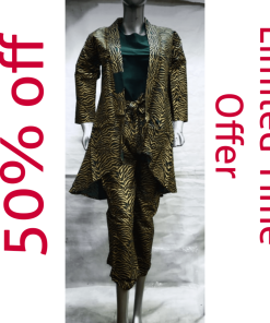 Mehndi Color Gaown 3 piece suit